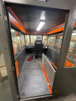 Inside a power van